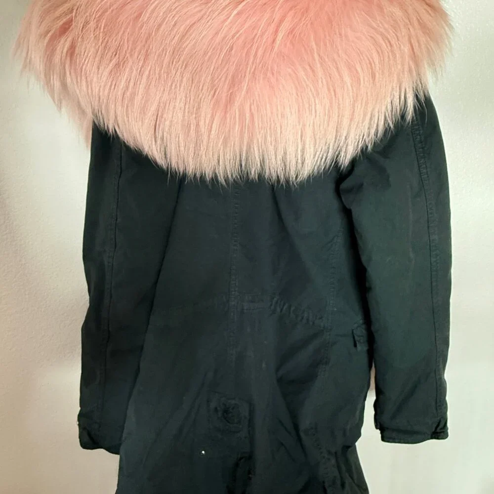Aspen Apres Ski $7,900 Mr & Mrs Italy Parka Rabbit and Raccoon Fur US4 Dustbag - Picture 6 of 13